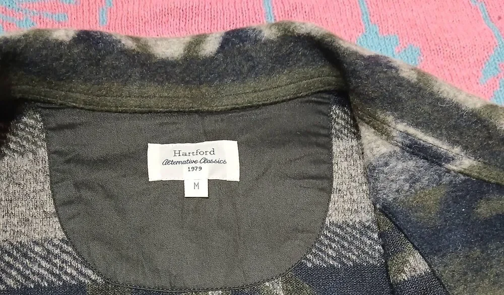Hartford mens medium green Aztec Southwestern jacket wool blend